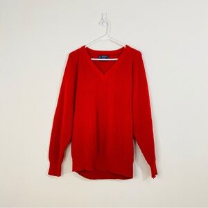 Vintage | Red Chunky Knit Sweater